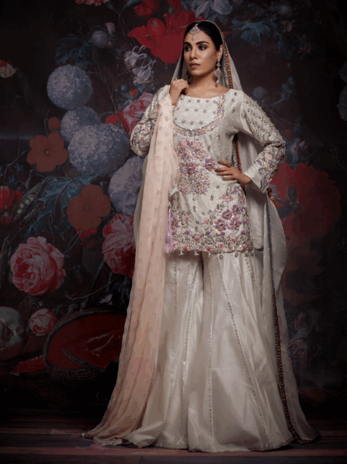 3 Piece Formal Cotton Set – Ivory Lumina