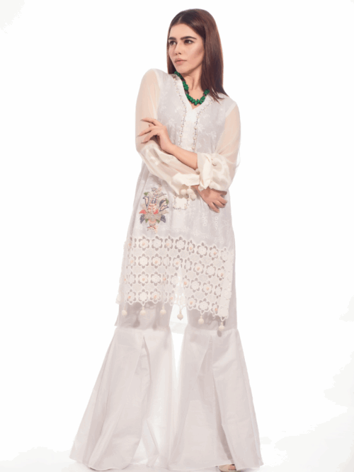 2 Piece Chikankari Cotton Set – Ivory Bloom
